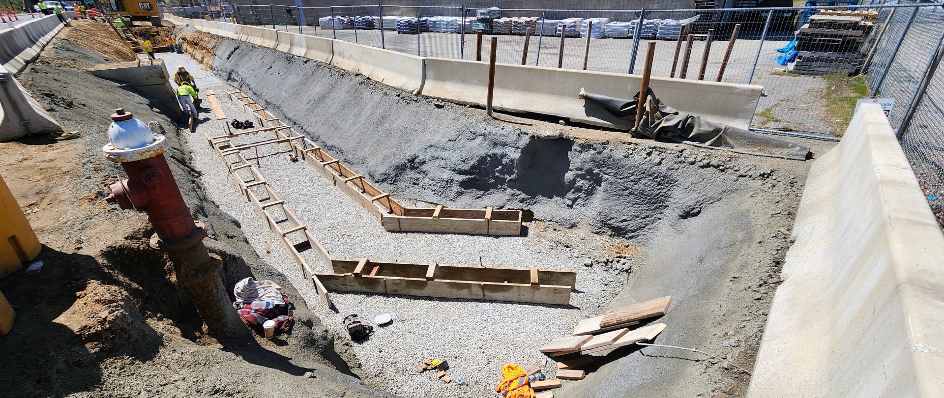 Retaining Wall 116 - Leveling Pad Formwork